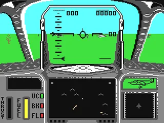 Harrier Combat Simulator gameplay screenshot on C64