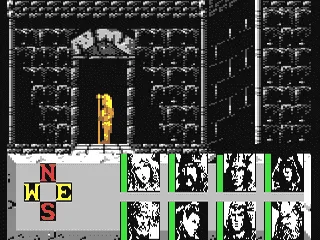 Heroes of the Lance gameplay screenshot on C64