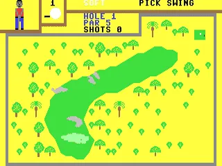 Hole-In-One Golf gameplay screenshot on C64