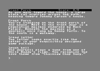 Hollywood Hijinx gameplay screenshot on C64
