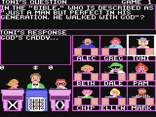 Hollywood Squares gameplay screenshot on C64