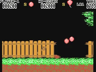 Hoppin' Mad gameplay screenshot on C64