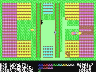 Hover Bovver gameplay screenshot on C64