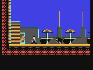Hudson Hawk gameplay screenshot on C64