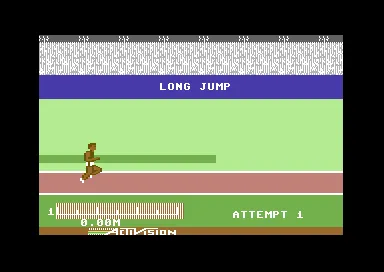 The Activision Decathlon gameplay screenshot on C64