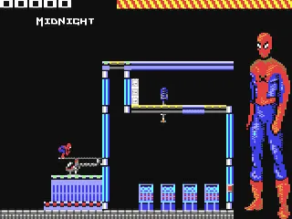 The Amazing Spider-Man gameplay screenshot on C64