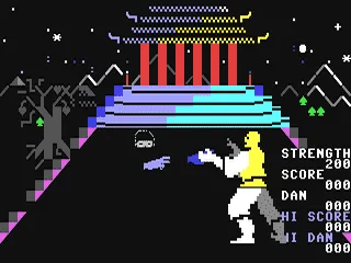 The Attack of the Phantom Karate Devils gameplay screenshot on C64