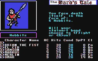 The Bard's Tale gameplay screenshot on C64
