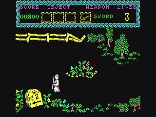 The Curse of Sherwood gameplay screenshot on C64
