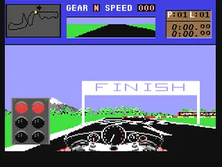 The Cycles: International Grand Prix Racing gameplay screenshot on C64