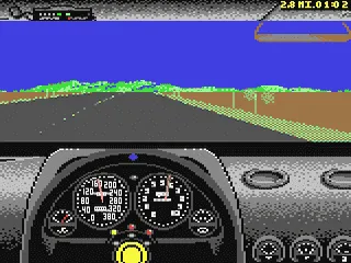 The Duel: Test Drive II gameplay screenshot on C64