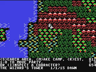 The Eternal Dagger gameplay screenshot on C64