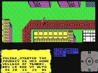 The Faery Tale Adventure gameplay screenshot on C64