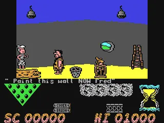 The Flintstones gameplay screenshot on C64