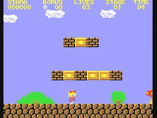 The Great Giana Sisters gameplay screenshot on C64