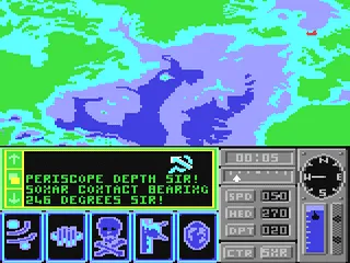 The Hunt for Red October gameplay screenshot on C64