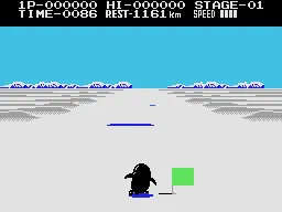 Antarctic Adventure gameplay screenshot on ColecoVision