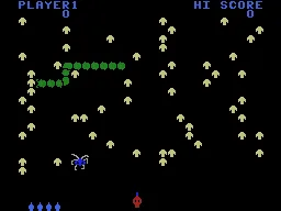 Centipede gameplay screenshot on ColecoVision