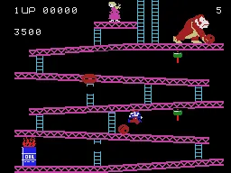 Donkey Kong gameplay screenshot on ColecoVision