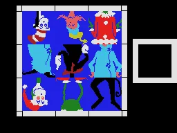Dr. Seuss' Fix-Up the Mix-Up Puzzler gameplay screenshot on ColecoVision