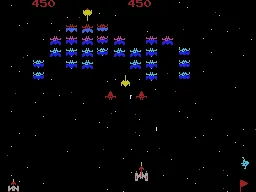 Galaxian gameplay screenshot on ColecoVision