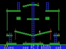 Jumpman Junior gameplay screenshot on ColecoVision