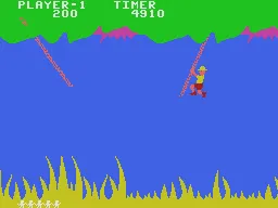 Jungle Hunt gameplay screenshot on ColecoVision