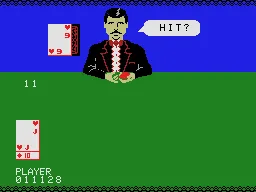 Ken Uston Blackjack-Poker gameplay screenshot on ColecoVision