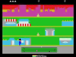 Keystone Kapers gameplay screenshot on ColecoVision