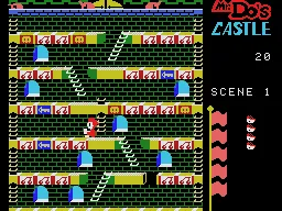 Mr. Do's Castle gameplay screenshot on ColecoVision