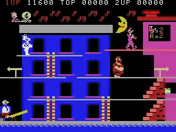 Popeye gameplay screenshot on ColecoVision