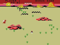 Slither gameplay screenshot on ColecoVision