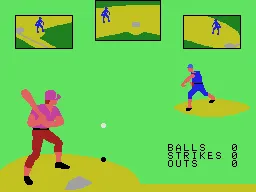 Super Action Baseball gameplay screenshot on ColecoVision