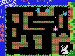 Tank Wars gameplay screenshot on ColecoVision