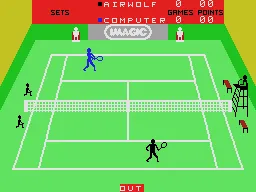Tournament Tennis gameplay screenshot on ColecoVision