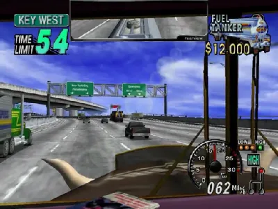 18 Wheeler: American Pro Trucker gameplay screenshot on Dreamcast