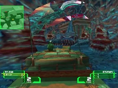 Alien Front Online gameplay screenshot on Dreamcast