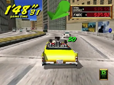 Crazy Taxi 2 gameplay screenshot on Dreamcast