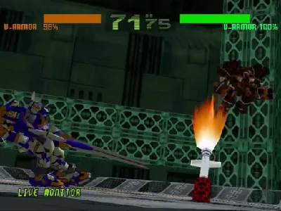 Cyber Troopers Virtual-On Oratorio Tangram gameplay screenshot on Dreamcast