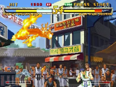 Garou: Mark of the Wolves gameplay screenshot on Dreamcast
