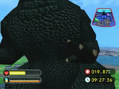 Godzilla Generations gameplay screenshot on Dreamcast