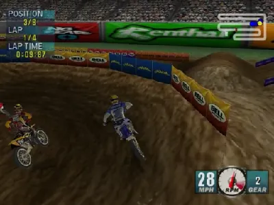 Jeremy McGrath Supercross 2000 gameplay screenshot on Dreamcast