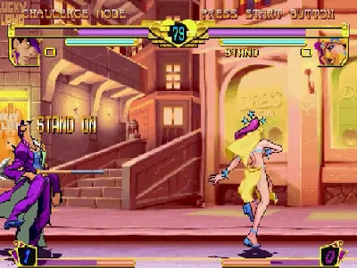 JoJo's Bizarre Adventure gameplay screenshot on Dreamcast