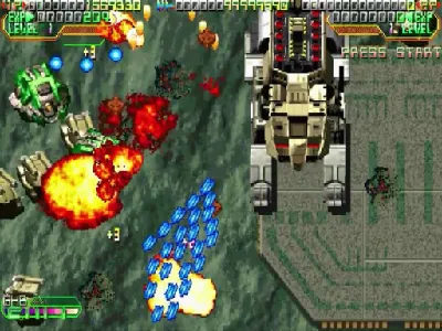 Mars Matrix gameplay screenshot on Dreamcast