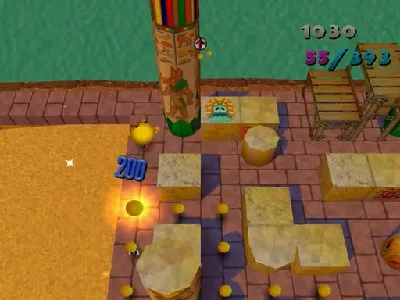 Ms. Pac-Man Maze Madness gameplay screenshot on Dreamcast