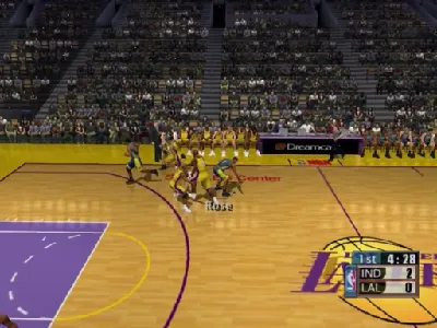 NBA 2K1 gameplay screenshot on Dreamcast