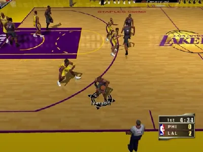 NBA 2K2 gameplay screenshot on Dreamcast