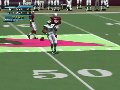 NFL 2K2 gameplay screenshot on Dreamcast