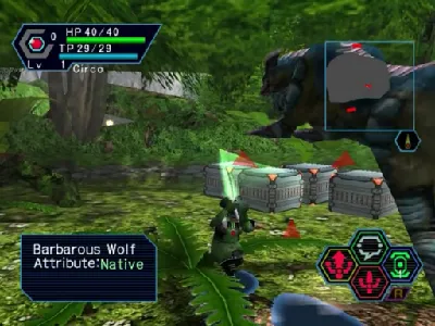 Phantasy Star Online gameplay screenshot on Dreamcast