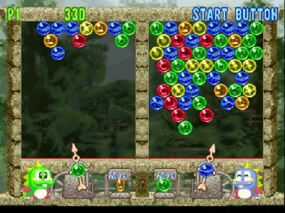 Puzzle Bobble 4 gameplay screenshot on Dreamcast